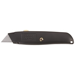 KleinĀ® 44100 Utility Knife With Retractable Blade, Retractable Blade, Steel Blade, 4 Blades Included, 6 in OAL