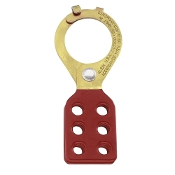 Klein® 45200 Standard Lockout Hasp, 6 Padlocks, 5/16 in Dia Max Padlock Shackle, Tempered Steel