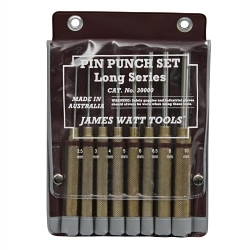 Klein® 4PPLSET8 8-Piece Long Pin Punch Set, 3/32 to 25/64 in Dia, 2-5/32 to 2-3/4 in OAL, Steel Tip