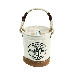 Klein® 5104MINI Mini Bottom Bucket Bag, 6 in H, Canvas/Leather