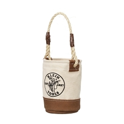 Klein® 5104MINI Mini Bottom Bucket Bag, 6 in H, Canvas/Leather