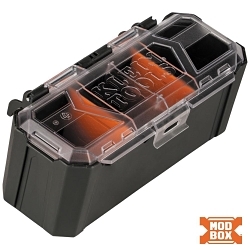Klein® 54815MB Bin Rail Attachment, For Use With MODbox™ Rail System Components, Hard Plastic, Dark Gray/Clear