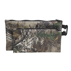 Klein® 55560 Camo Zipper Bag, 1680D Ballistic Weave, Camouflage/Orange
