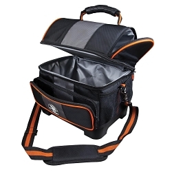 Klein® Tradesman Pro™ 55601 4-Compartment Soft Side Cooler, 12 qt Capacity, Black/Gray/Orange