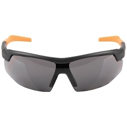 Klein® 60160 Standard Safety Eyewear, Anti-Fog/Scratch-Resistant, Gray Lens, Half-Frame Frame, Black/Orange, Nylon Frame, Polycarbonate Lens, ANSI Z87.1+ (2015), CSA Z94.3 (2015), MIL-PRF-32432A (Class 1-Ballistics Fragmentation) Clause 3.8.4.1