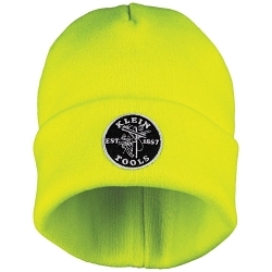 Klein® 60568 Knit Hat, One Size, High-Visibility Yellow, Polyester/Spandex
