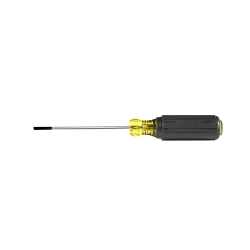 Klein® 612-4 Terminal Block Screwdriver, 1/8 in Cabinet Point, Steel Shank, 7-3/4 in OAL, Acetate Handle, Polished Chrome, ASME Specified