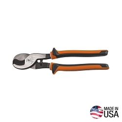 Klein® 63050-EINS High Leverage Electrician's Cable Cutter, 4/0 AWG, 2/0 AWG, 24 AWG Cable/Wire, 9-5/8 in OAL, Shear Cut, Steel Jaw, ASTM F1505