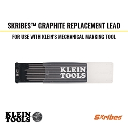 Klein® 86502 Replacement Leads, For Use With Cat. No. 86501 Mechanical Marking Tool, 2.8 mm Thick Lead, ABS, Black