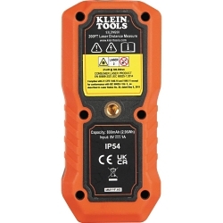 Klein® 93LDM200 Laser Distance Measure, ABS/PC/Silicone Rubber, 2 in to 200 ft Measuring, Up to +/-1/16 in at 33 ft, Up to +/-1/8 in at 200 ft Accuracy, Reverse Contrast LCD Display