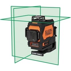 Klein® 93PLL Laser Levels, +/- 4.5 mm Accuracy, 3 Beams