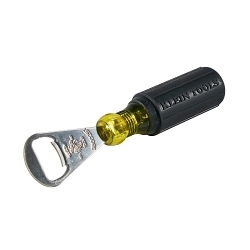 KleinĀ® 98002BT Drinkware Bottle Opener, 11-1/4 in L x 2-3/4 in W x 1-1/4 in H, Cushion Grip Handle