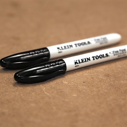 Klein® 98554 Permanent Marker, Fine Tip, Black