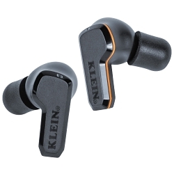 Klein® AESEB2 Wireless Earbuds, 28 dB Noise Reduction, Orange/Black, Li-Ion Battery