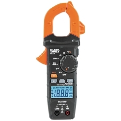 Klein® CL220 Auto-Ranging Digital Clamp Meter With Temperature Measure, 600 VAC/VDC, 400 A AC, 20 Mohm, 1.61 in Jaw, Backlit LCD Display