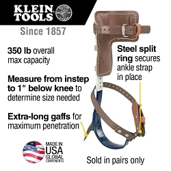 Klein® 8210 Angle Climber Pad, 8 in, Leather Pad, Tan
