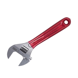 Klein® D507-6 Extra Capacity Non-Insulated Adjustable Wrench, 15/16 in, Polished Chrome, 6-1/2 in OAL, Forged Alloy Steel Body, Forged Alloy Steel
