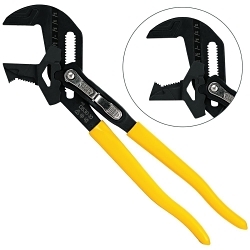 Klein® D53010 Plier Wrench, Reversible Jaw, 2 in Jaw Forged Steel Jaw Parallel Jaw, 10 in OAL