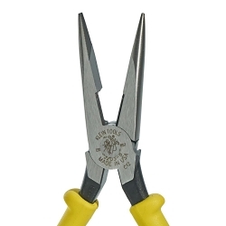 Klein® Journeyman™ J203-8N Heavy Duty Side Cutting Long Nose Plier, Tool Steel Jaw, 2.313 in L x 1 in W Jaw, 8.563 in OAL