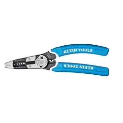 Klein® Klein-Kurve® K12065CR Heavy Duty Wire Stripper/Cutter/Crimper Multi-Tool With (6) Stripping Holes, 18 to 8 AWG, 20 to 10 AWG, 8.3 in OAL, 32 to 6 AWG, 32 to 8 AWG Shearing, Forged Steel Body