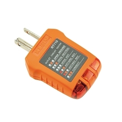 Klein® RT110 3-Wire GFCI Receptacle Tester, 110/125 VAC, 50/60 Hz