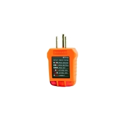 Klein® RT110 3-Wire GFCI Receptacle Tester, 110/125 V AC, 50/60 Hz