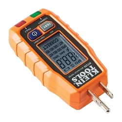 Klein® RT250 GFCI Receptacle Tester With LCD, 135 VAC, CAT II 135 V