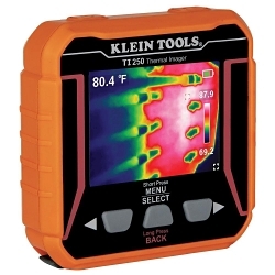 Klein® TI250 Rechargeable Thermal Imager, TFT LCD Display, -4 to 752 deg F, 10800 pixel Display/10800 pixel Sensor Resolution, Lithium-Ion Battery