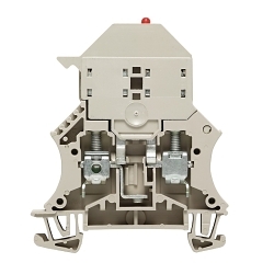 Klippon 1011300000 W Series Fuse Terminal Block, 36 VAC/VDC, 6.3 A, 22 to 8 AWG Wire, Snap-On Mount