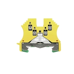 Klippon 1016500000 W Series 1-Tier Modular PE Terminal Block, 800 VAC, 12 to 2 AWG Wire, Threaded Mount