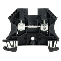 Klippon 1020110000 W Series Standard Feed-Through Terminal Block, 800 VAC, 32 A, 26 to 12 AWG Wire, 2 Poles, Snap-On Mount