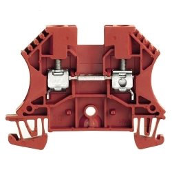 Klippon 1020140000 W Series Standard Feed-Through Terminal Block, 800 VAC, 32 A, 26 to 10 AWG Wire, 2 Poles, Snap-On Mount