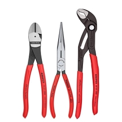 Knipex® 00 20 08 US2 Universal Plier Set, Tongue and Groove, 3 Pieces