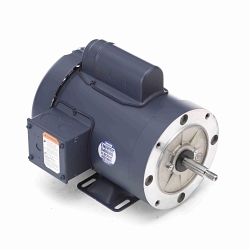 LEESON® 113957.00 2-Pole Continuous Duty AC Motor, TEFC Enclosure, 1 hp, 115/208 to 230 VAC, 60 Hz, 1 Phase, 56J Frame, 3450 rpm Speed, C-Face/Footed/Rigid Base/Flange Mount