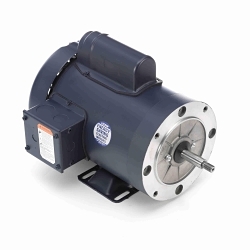 LEESON® 113958.00 2-Pole Continuous Duty AC Motor, TEFC Enclosure, 1.5 hp, 115/208 to 230 VAC, 60 Hz, 1 Phase, 56J Frame, 3450 rpm Speed, C-Face/Footed/Rigid Base/Flange Mount