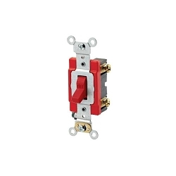 Leviton® 1221-2R Self-Grounding AC Quiet Toggle Switch, 120/277 V AC, 20 A, 800 W, 1000 VA Power Rating