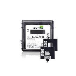 Leviton® VerifEye™ 1O240-1W 1000 1-Phase 3-Wire Surface Mount Split Meter Kit, 120/240 V AC, 100 A, LCD Display, Isolated Pulse Output Communication