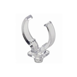 Leviton® 23452-V Lamp Support Clip, For Use With Vertical Mount 2G11 Base Twin Tube Fluorescent Lampholder, 4-Pin Contact, Snap-In Mount, Polycarbonate, Clear