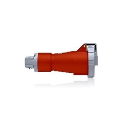 Leviton® 430C7W Series II North American Configuration Watertight Sleeve And Pin Connector, 480 VAC, 30 A, 3 Poles, 4 Wires, Red