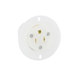 Leviton® 5279-C Grounding Outlet Receptacle, 125 VAC, 15 A, 2 Poles, 3 Wires, White