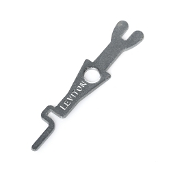 Leviton® 55500-PRT Tamper Resistant Switch Key, For Use With Leviton® 1201-2L/1202-2L/1203-2L/1204-2L/1221-2L/1222-2L/1223-2L/1224-2L/1257-L/1281-L/1285-L/1288-L Toggle Switch and Locking Type Switch and Wallplate, Metallic