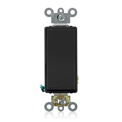 Leviton® 5621-2E Self-Grounding AC Quiet Switch, 120/277 V AC, 20 A, 1 hp, 2 hp Power Rating