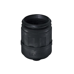 Leviton® 6017 Weather Resistant Plug Boot, For Use With 15/20 A 3/4-Wire Straight Blade/Locking Plug, 125 V AC, 15 A, 3-Wire, Thermoplastic Elastomer, Black