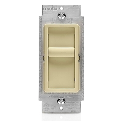 Leviton® Decora® SureSlide® 6672-1LI Electro-Mechanical Dimmer Switch, 120 VAC, 1 Pole, Ivory