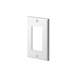 Leviton® Decora® 80401-NW Standard Size Wall Plate, 1 Gangs, 2-3/4 in W x 4-1/2 in H, Thermoplastic, White