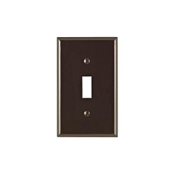 Leviton® 80701 Standard Size Traditional Wall Plate, 1 Gangs, 2-3/4 in W x 4-1/2 in H, Thermoplastic, Brown