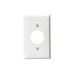 Leviton® 80704-W Standard Size Traditional Wall Plate, 1 Gangs, 2-3/4 in W x 4-1/2 in H, Thermoplastic, White