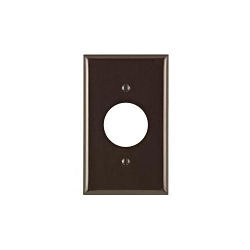 Leviton® 80704 Standard Size Traditional Wall Plate, 1 Gangs, 2-3/4 in W x 4-1/2 in H, Thermoplastic, Brown