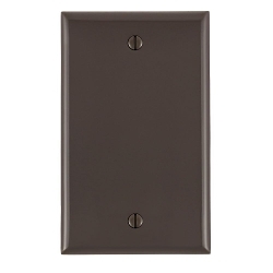 Leviton® 80714 Standard Size Blank Wall Plate, 1 Gangs, 2-3/4 in W x 4-1/2 in H, Thermoplastic Nylon, Brown