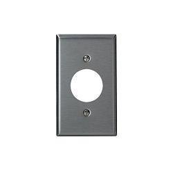Leviton® 84004-40 Standard Size Traditional Wall Plate, 1 Gangs, 2-3/4 in W x 4-1/2 in H, 302 Stainless Steel